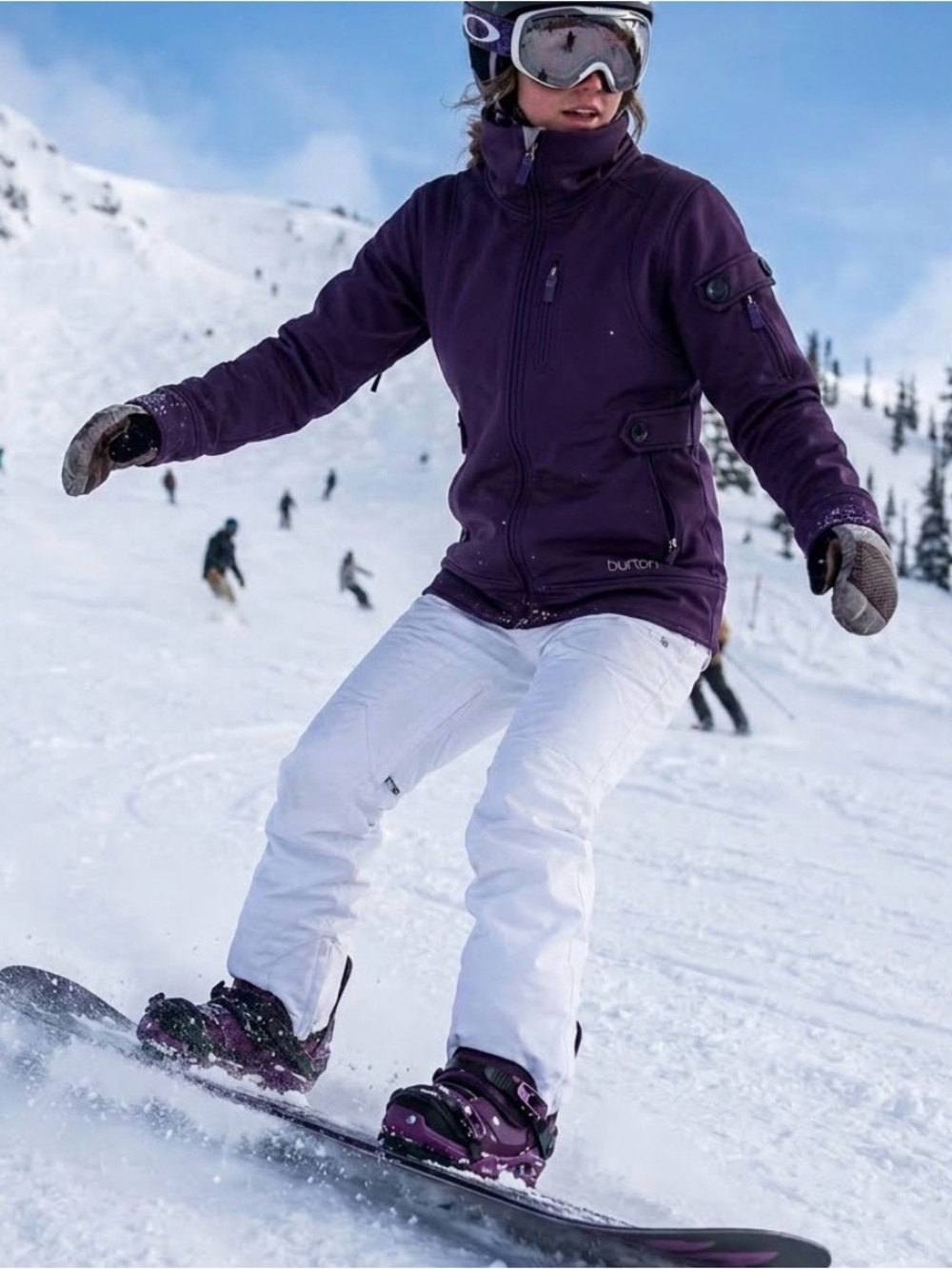 Burton Dryride Women's Deep Purple Snow/Ski Jacket size medium EUC
